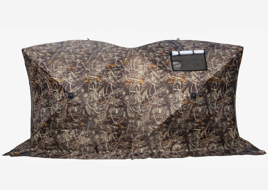 Палатка зимняя КУБ 3 Дубль (трехслойная, дышащая, камыш, москитная сетка)