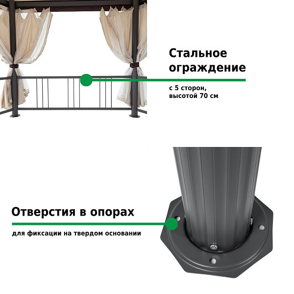 Тент садовый Green Glade 1150 2,5х2,5х2,5м полиэстер