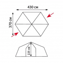 Шатер Mosquito orange (оранжевый), Tramp Lite