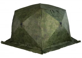 Палатка зимняя ЧУМ 2 (трехслойная, пиксель с выводом под трубу)