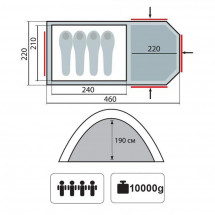 Tramp ANACONDA 4 (v2) (палатка) песочный цвет